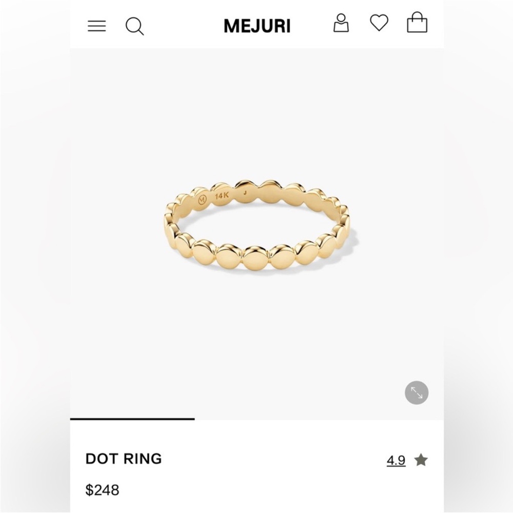 Mejuri 14K Gold Dot Ring